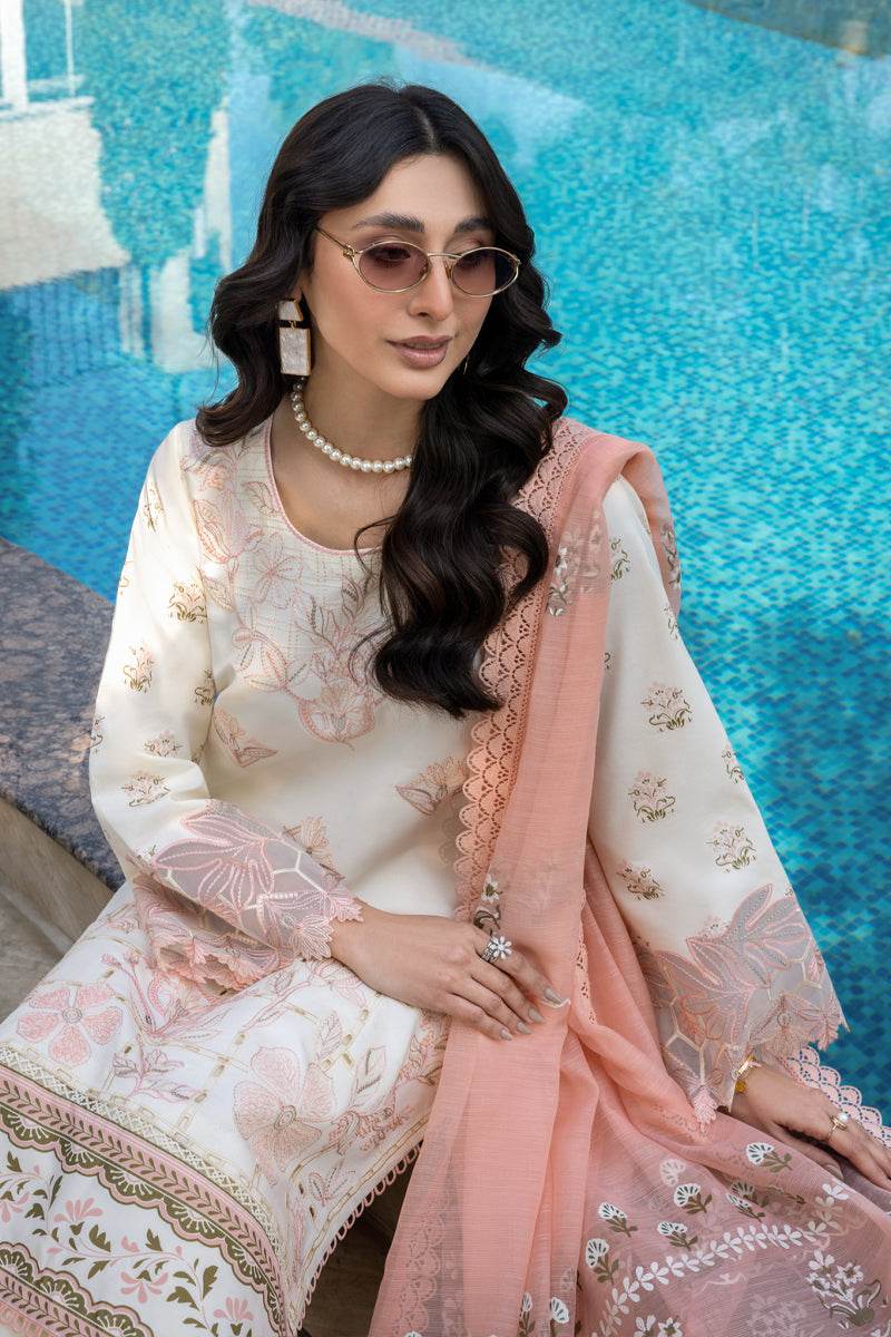 Rang Rasiya Florence Embroidered Lawn Unstitched 3pcs - Jotey