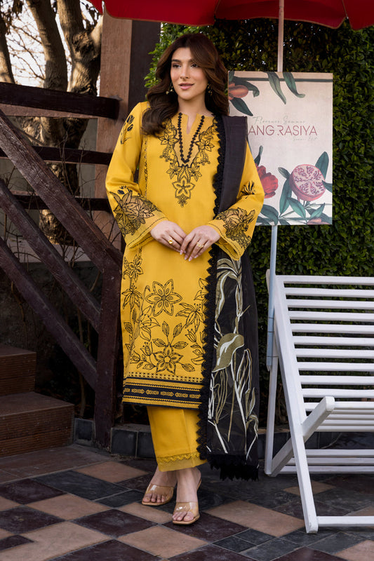 Rang Rasiya Florence Embroidered Lawn Unstitched 3pcs