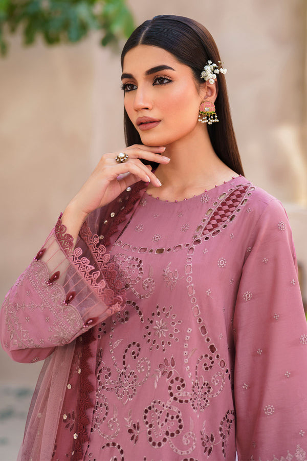 Nureh Dhoop Kinaray Embroidered Chikankari Lawn 3pcs - Jotey