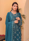 Raya By Hannan Fabrics Luxury Embroidered Chiffon Semi-Stitched 3pcs - Jotey