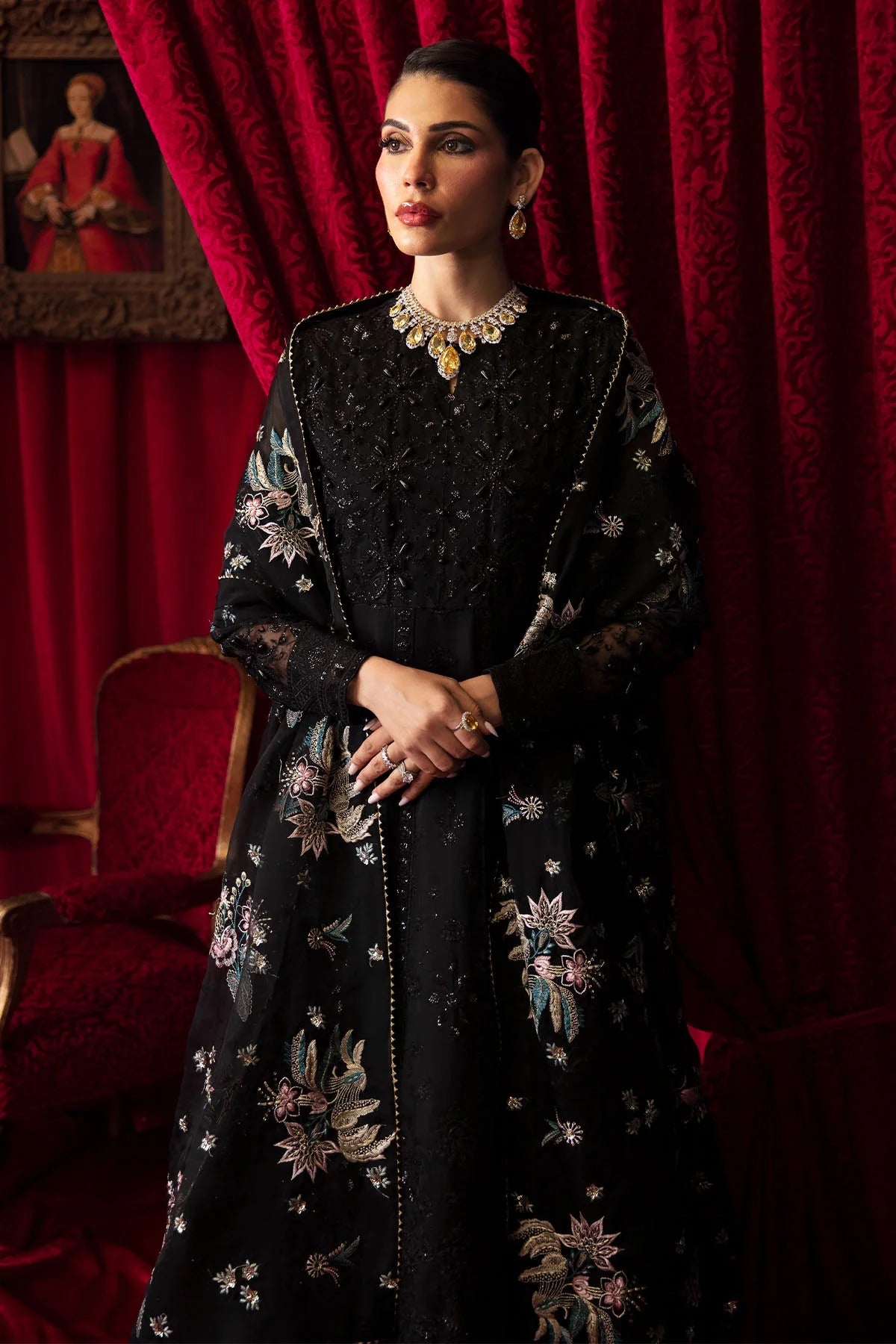 Nureh Elanora Embroidered Luxury  3pcs