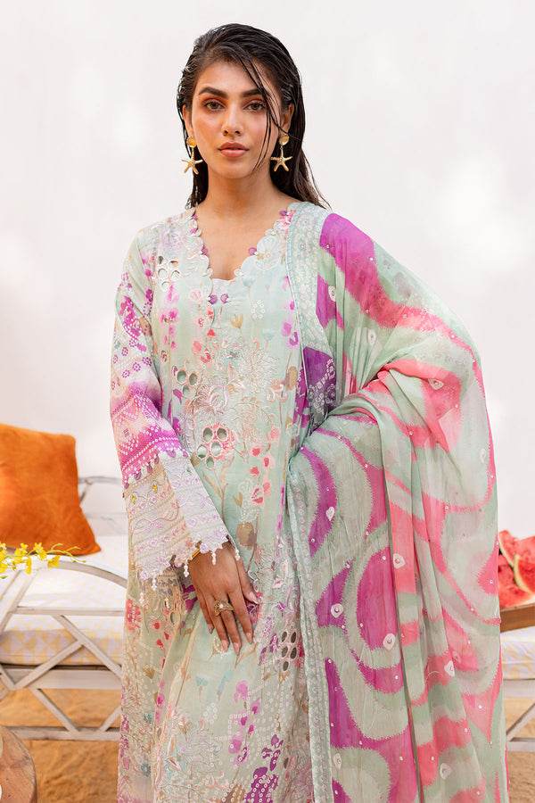 Nureh Gardenia Embroidered Lawn Unstitched 3pcs - Jotey