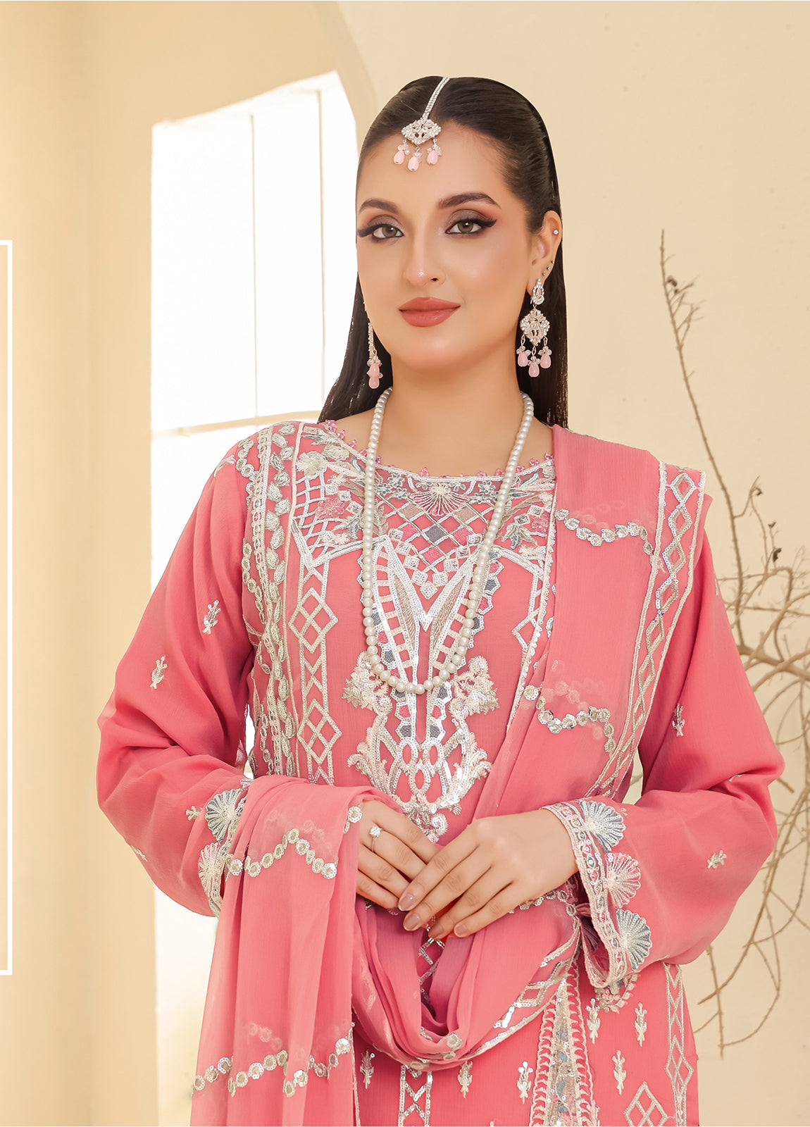 Raise By Bin Hameed Luxury Embroidered Chiffon Unstitched 3 Piece