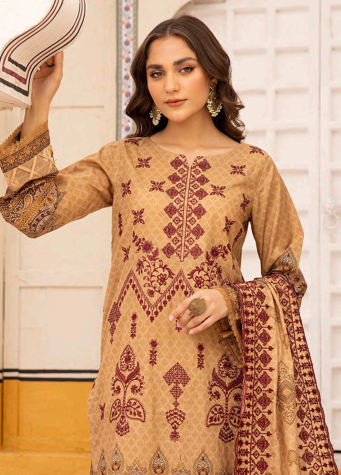 Almaas By Johra Embroidered & Printed Lawn Unstitched 3Pcs - Jotey
