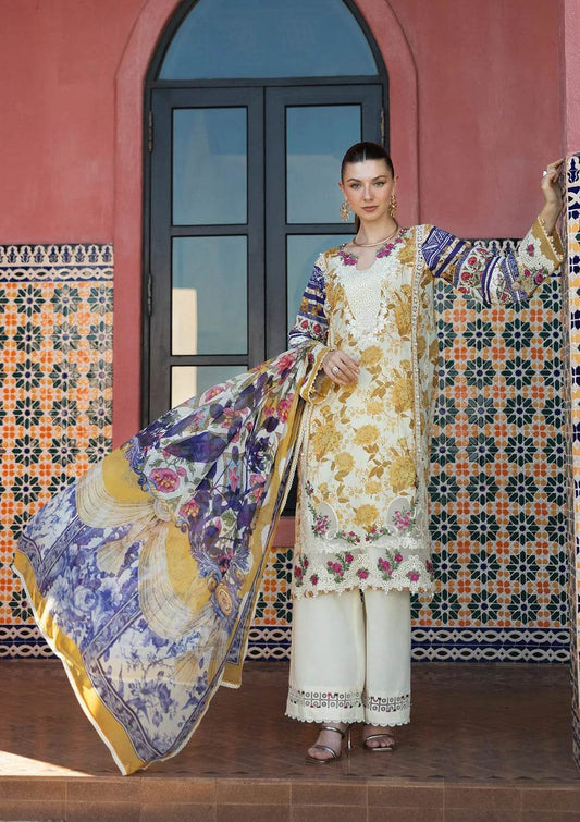 Elaf Premium Signature Embroidered Lawn Unstitched 3pcs - Jotey