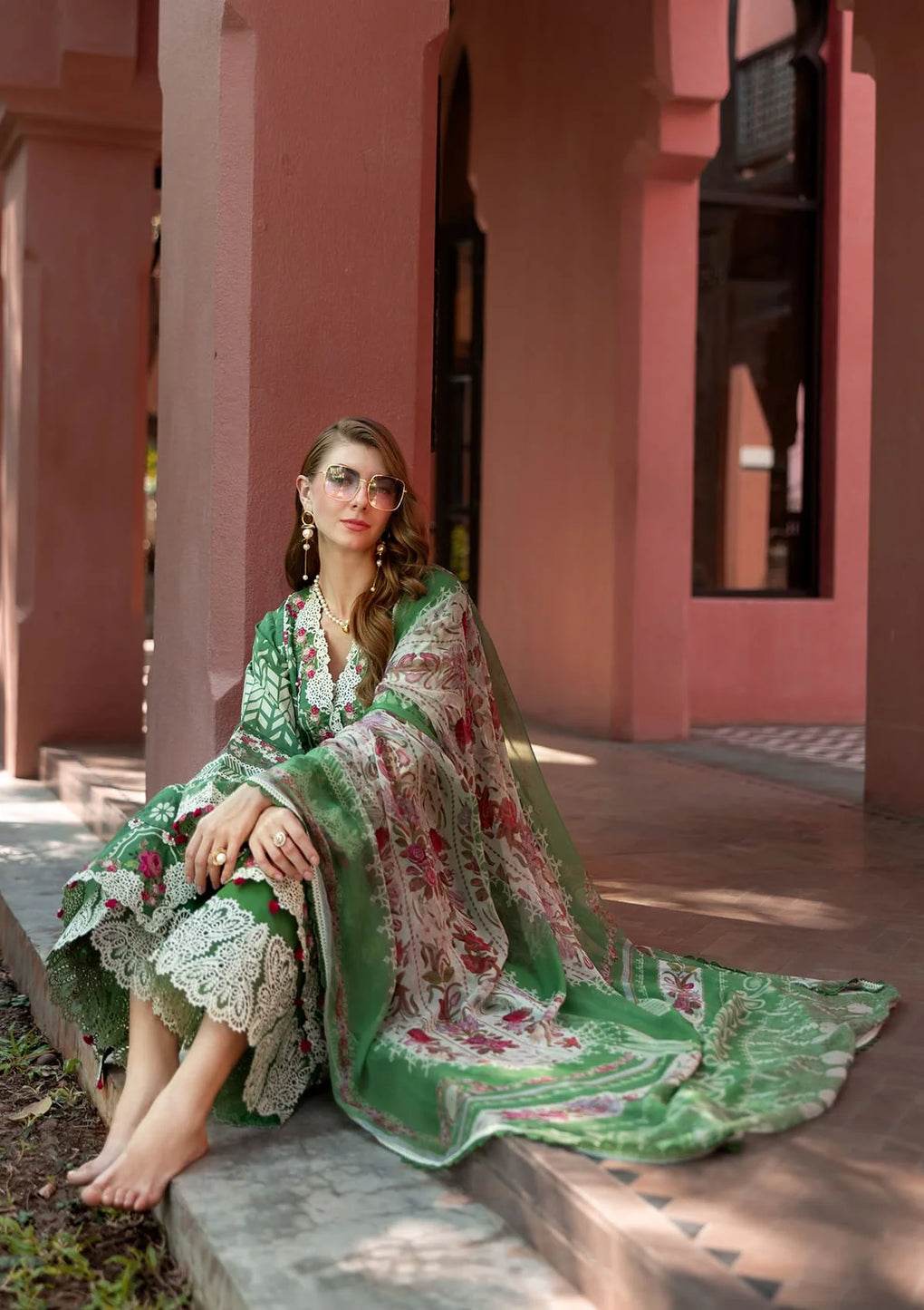 Elaf Premium Signature Embroidered Lawn Unstitched 3pcs - Jotey