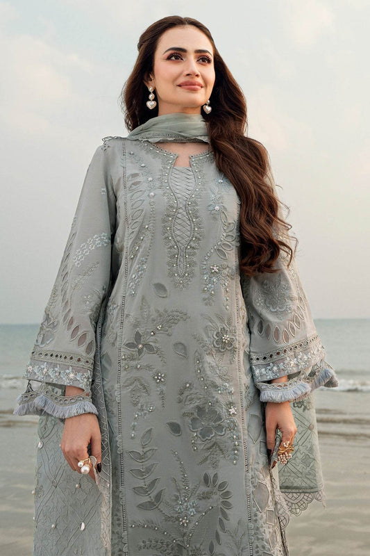 Nureh Khuwab Ebroidered & Embellished Swiss Voil Unstitched 3pcs - Jotey