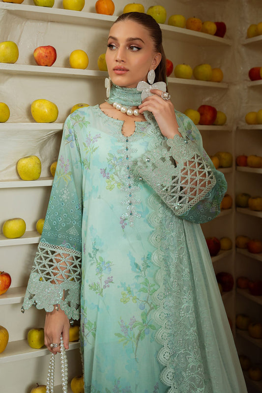 Nureh Maya Swiss Lawn Embroidered Unstitched 3pcs