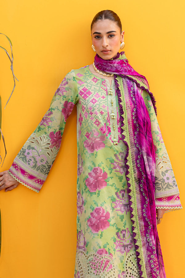 Nureh Gardenia Embroidered  Lawn Unstitched 3pcs - Jotey
