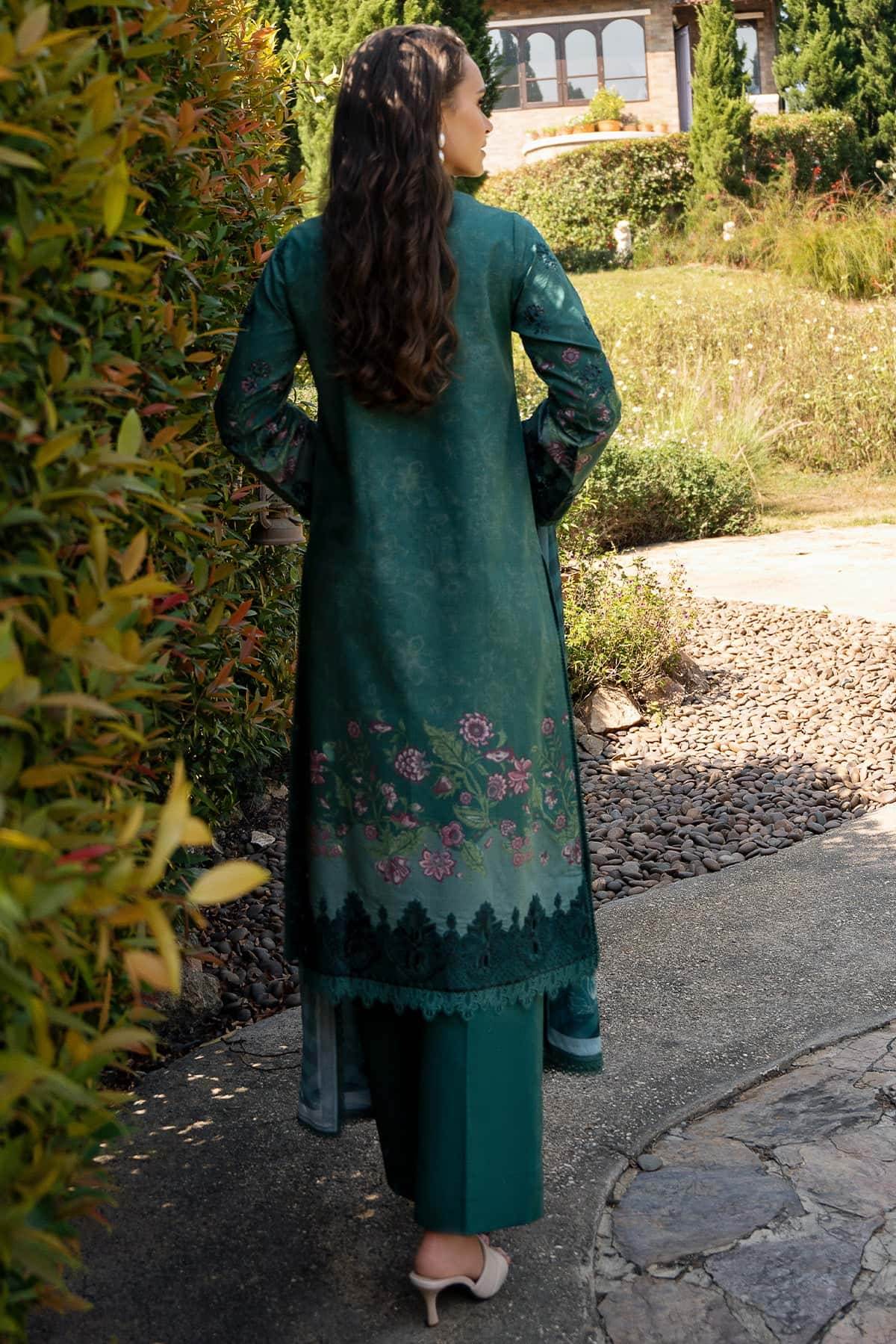AFROZEH Damask The Holiday Edit'25 Embroidered Lawn 3pcs - Jotey