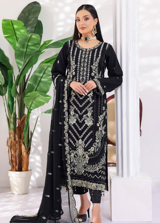 Manisha By Bin Hameed Luxury Embroidered Chiffon Unstitched 3 Piece
