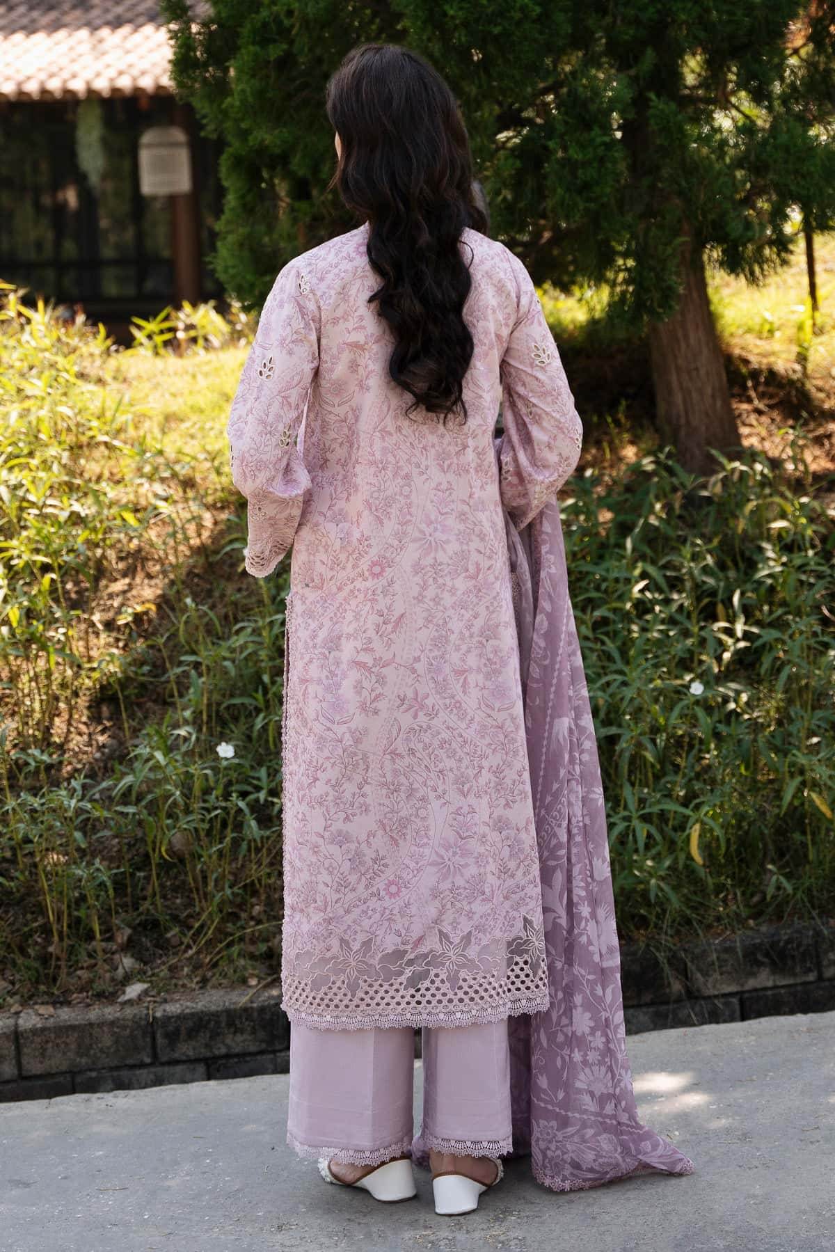 AFROZEH Damask The Holiday Edit'25 Embroidered Lawn 3pcs - Jotey