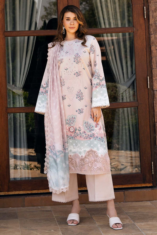 AFROZEH Damask The Holiday Edit'25 Embroidered Lawn 3pcs