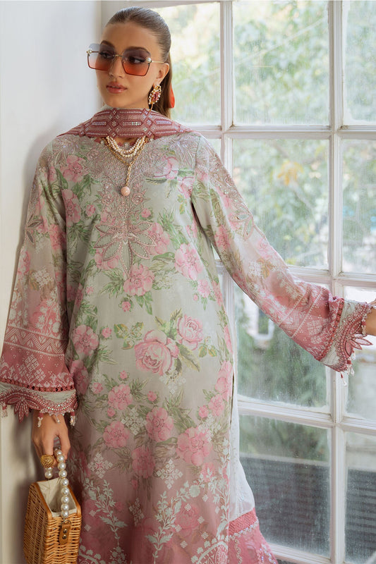Nureh Maya Swiss Lawn Embroidered Unstitched 3pcs