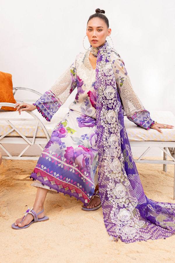Nureh Gardenia Embroidered Lawn Unstitched 3pcs - Jotey