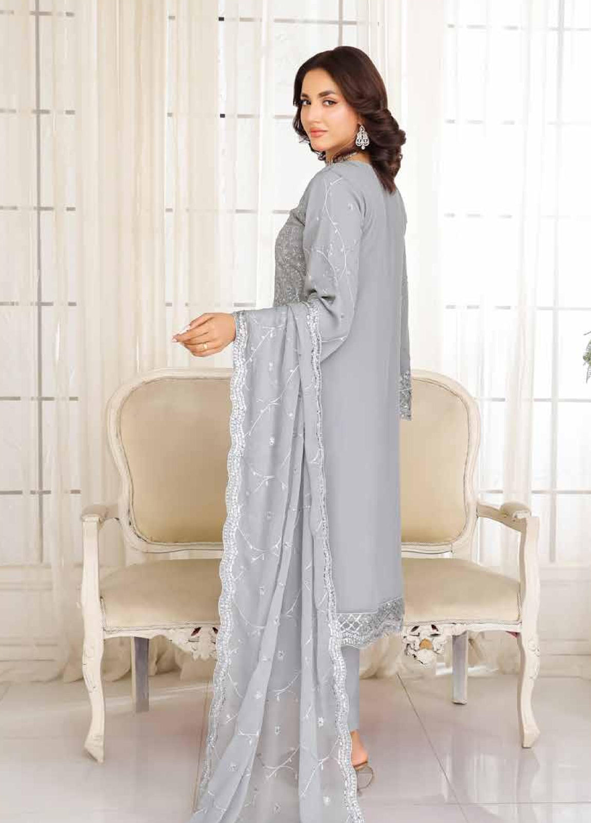 Breeze By Bin Hameed Luxury Embroidered Chiffon Unstitched 3Pcs