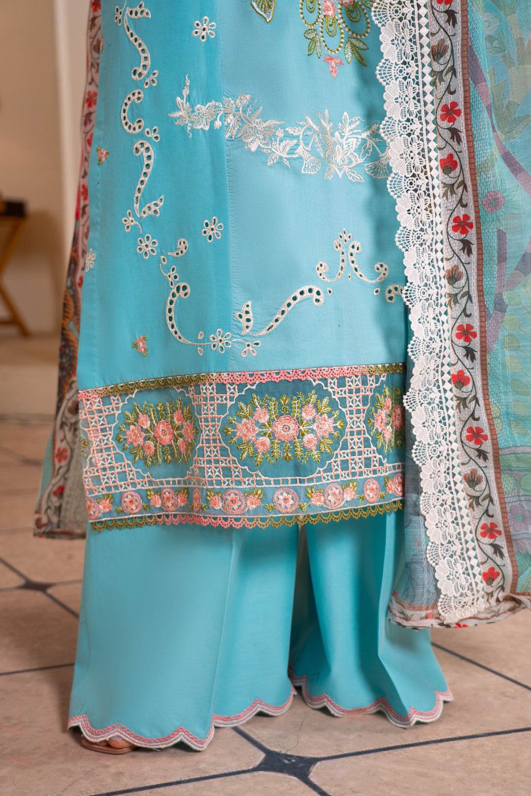 Atiya Irfan Preet Vol-02 Embroidered Unstitched Lawn 3pcs - Jotey