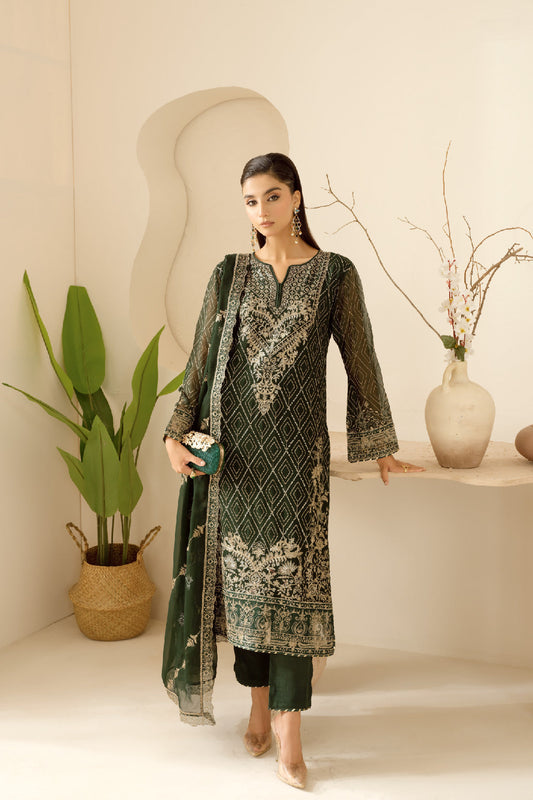 Sonehri By Ramsha Chiffon Unstitched 3pcs