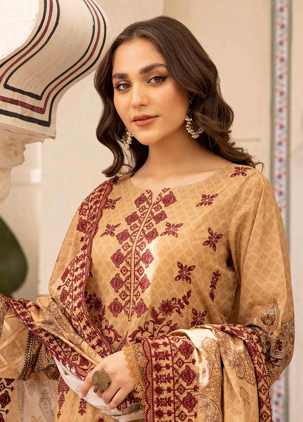 Almaas By Johra Embroidered & Printed Lawn Unstitched 3Pcs - Jotey