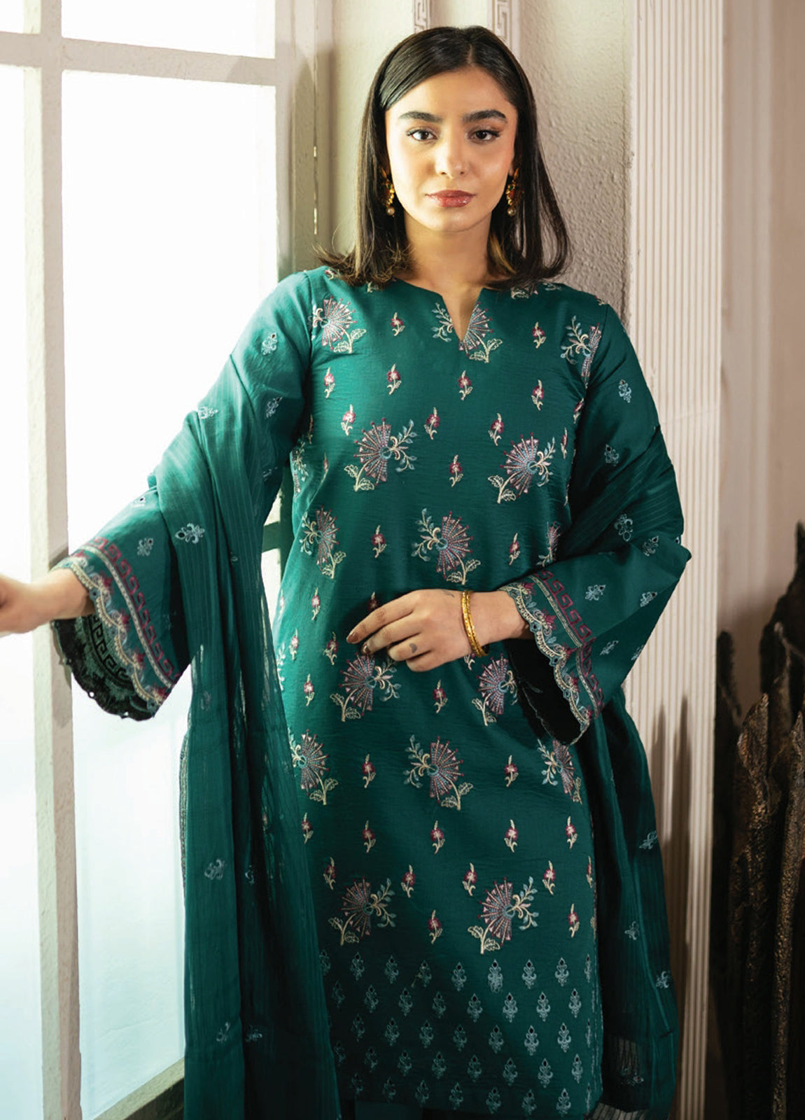 Mah-E-Noor By Angan Embroidered Lawn Unstitched 3Pcs