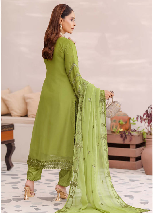 Ballerina By Bin khalid Embroidered Chiffon Unstitched Three Piece