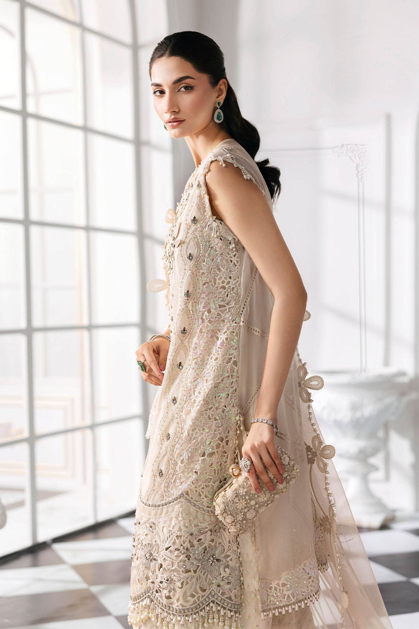 MARIA B. Embroidered Vol-30 Luxury Unstitched 3pcs - Jotey
