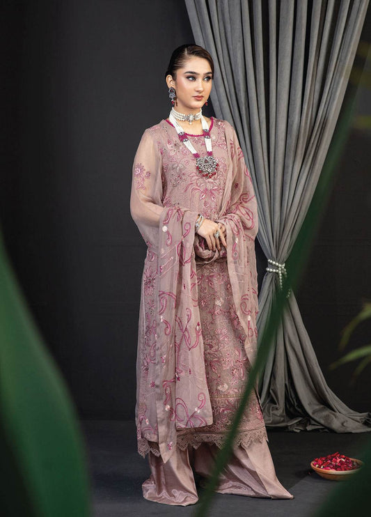 Khoobsurat Libas By Anaya Hoor Signature Chiffon Unstitched 3pcs - Jotey