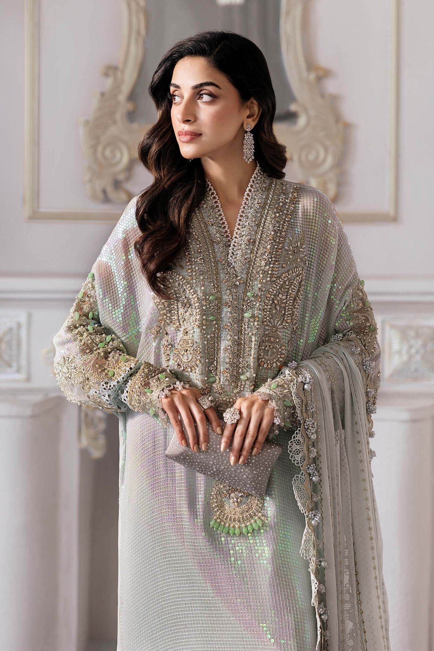 MARIA B. Embroidered Vol-30 Luxury Unstitched 3pcs - Jotey