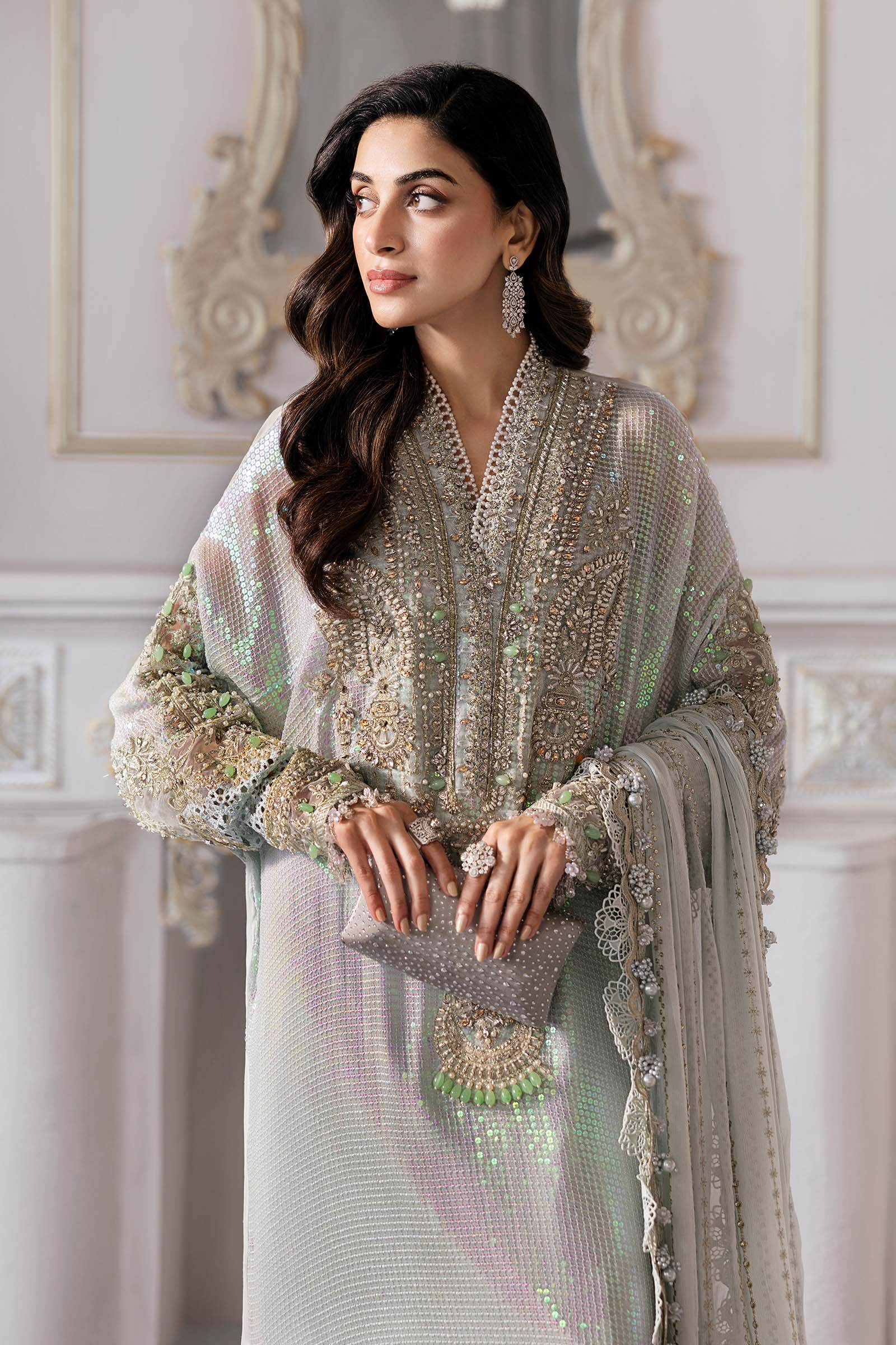 MARIA B. Embroidered Vol-30 Luxury Unstitched 3pcs - Jotey