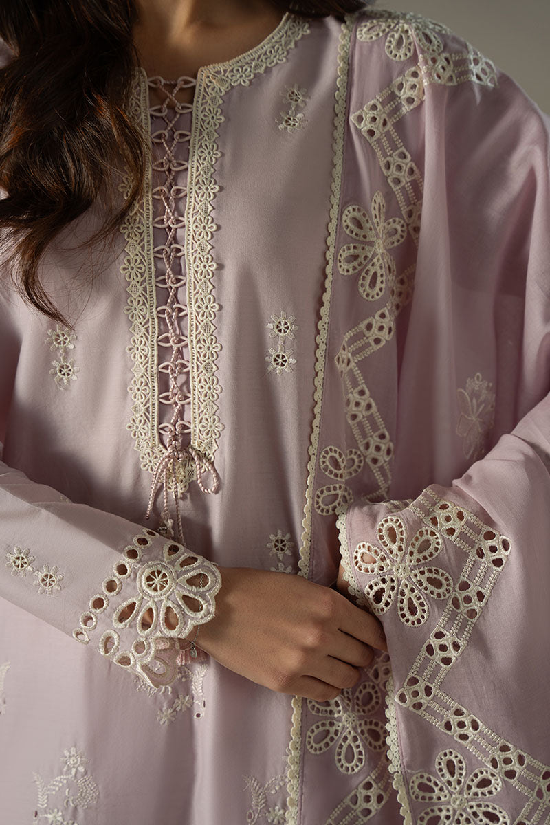 Cross Stitch Chikankari Embroidered Unstitched 3pcs