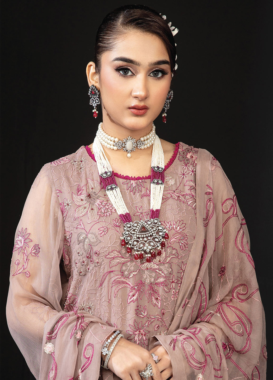 Khoobsurat Libas By Anaya Hoor Signature Chiffon Unstitched 3pcs