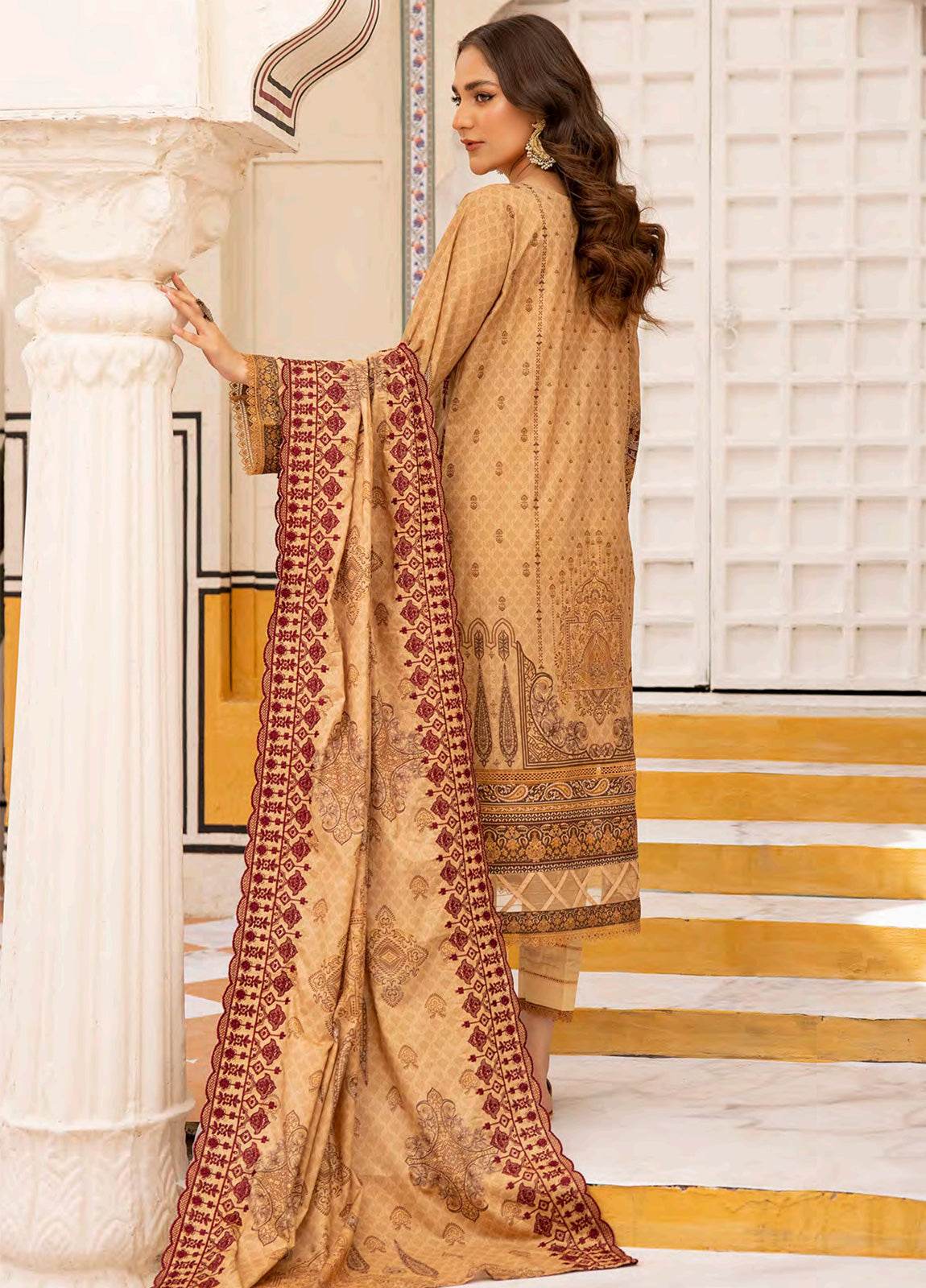 Almaas By Johra Embroidered & Printed Lawn Unstitched 3Pcs - Jotey