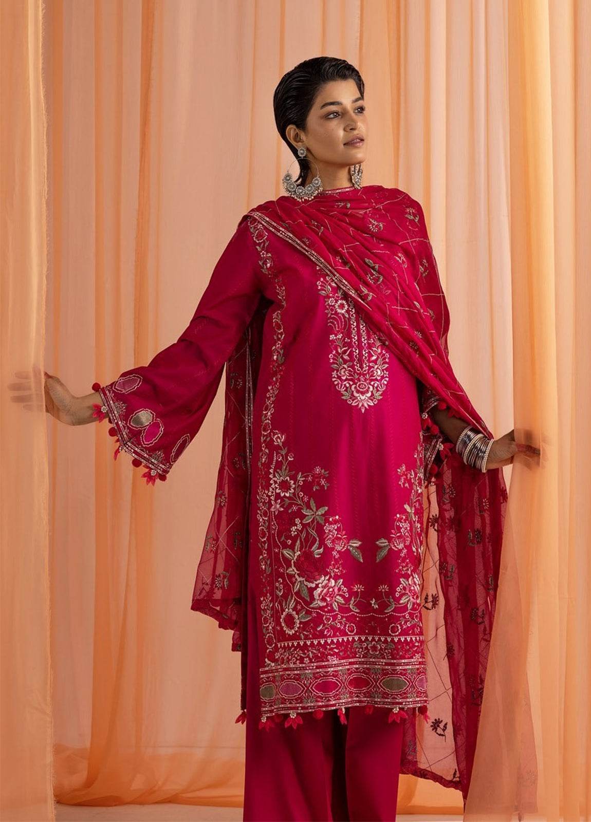 Gul-E-Bahaar By Khoobsurat Embroidered Lawn Unstitched 3pcs - Jotey