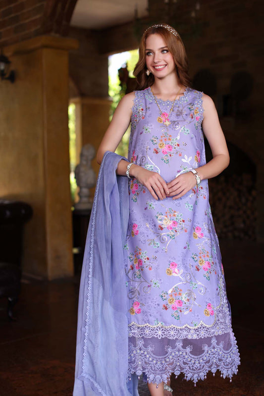 Noor By Saadia Asad Eid Luxe Printkari Embroidered Lawn Unstitched 3pcs