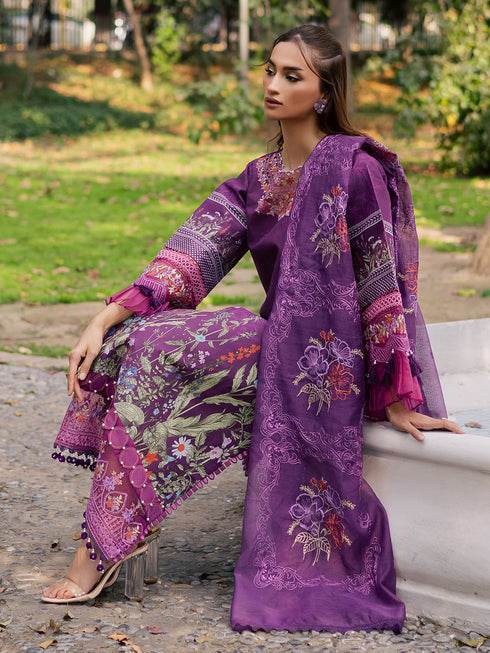 Ivy Bloom Printkari By Parishay Primium Printed Lawn Unstitched 3pcs - Jotey