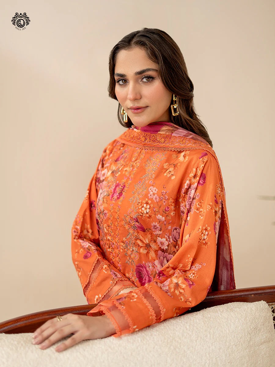 Ziva By Gull Jee Embroidered Digital Printed Lawn Unstitched 3 Piece