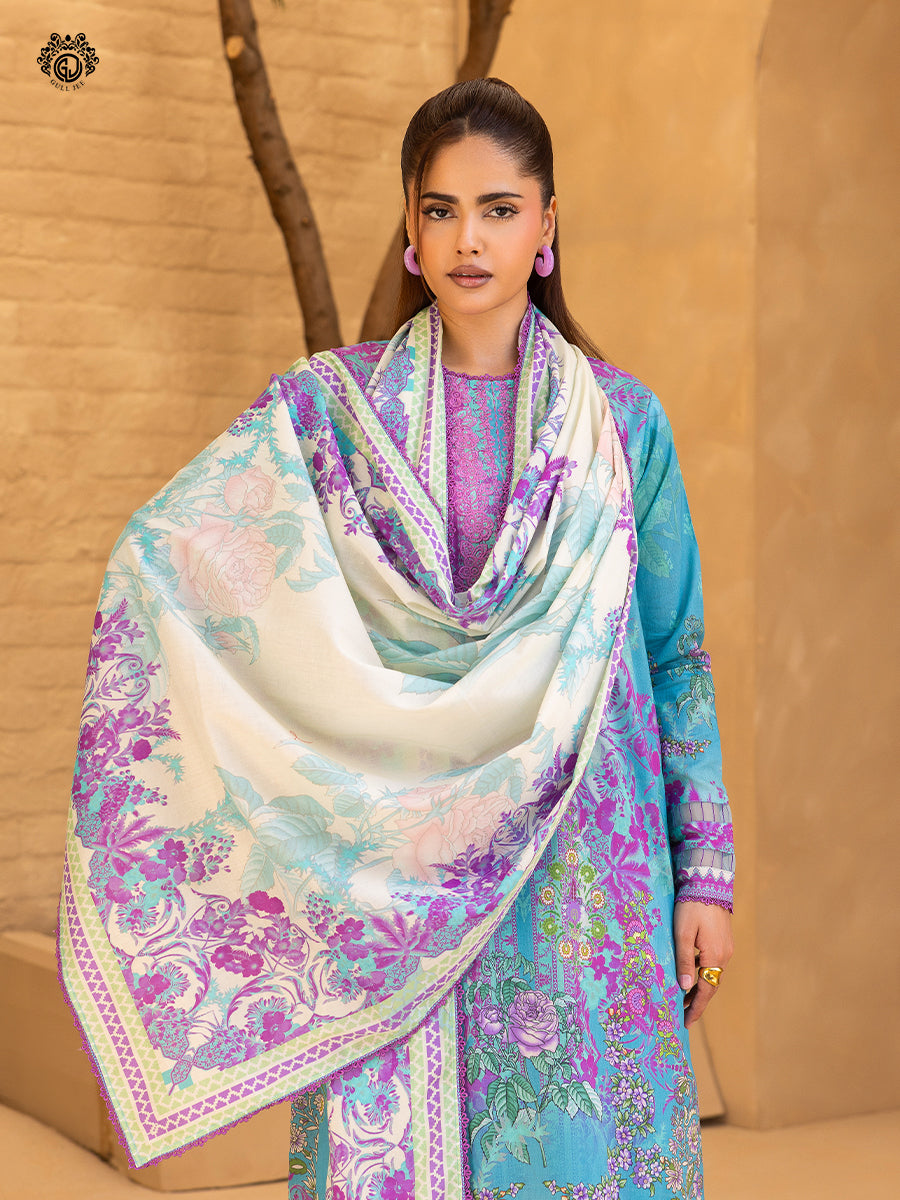 GullBano By Gull Jee Embroidered Edit'26 Digital Printed Lawn Unstitched 3Pcs