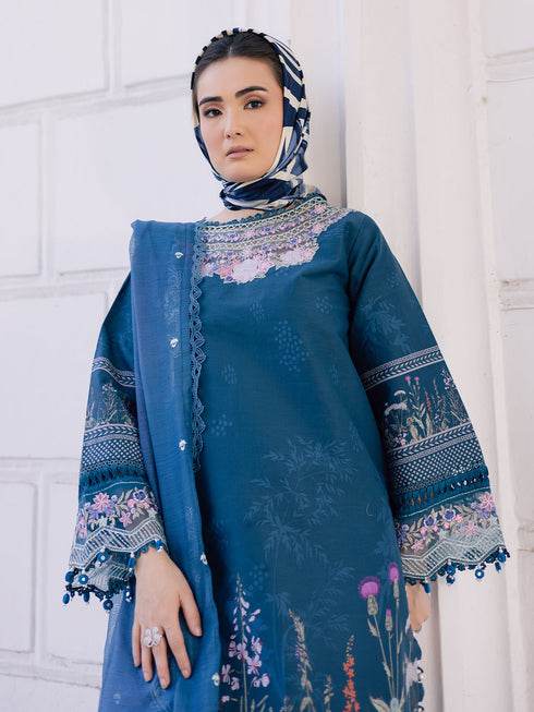 Ivy Bloom Printkari By Parishay Primium Printed Lawn Unstitched 3pcs - Jotey