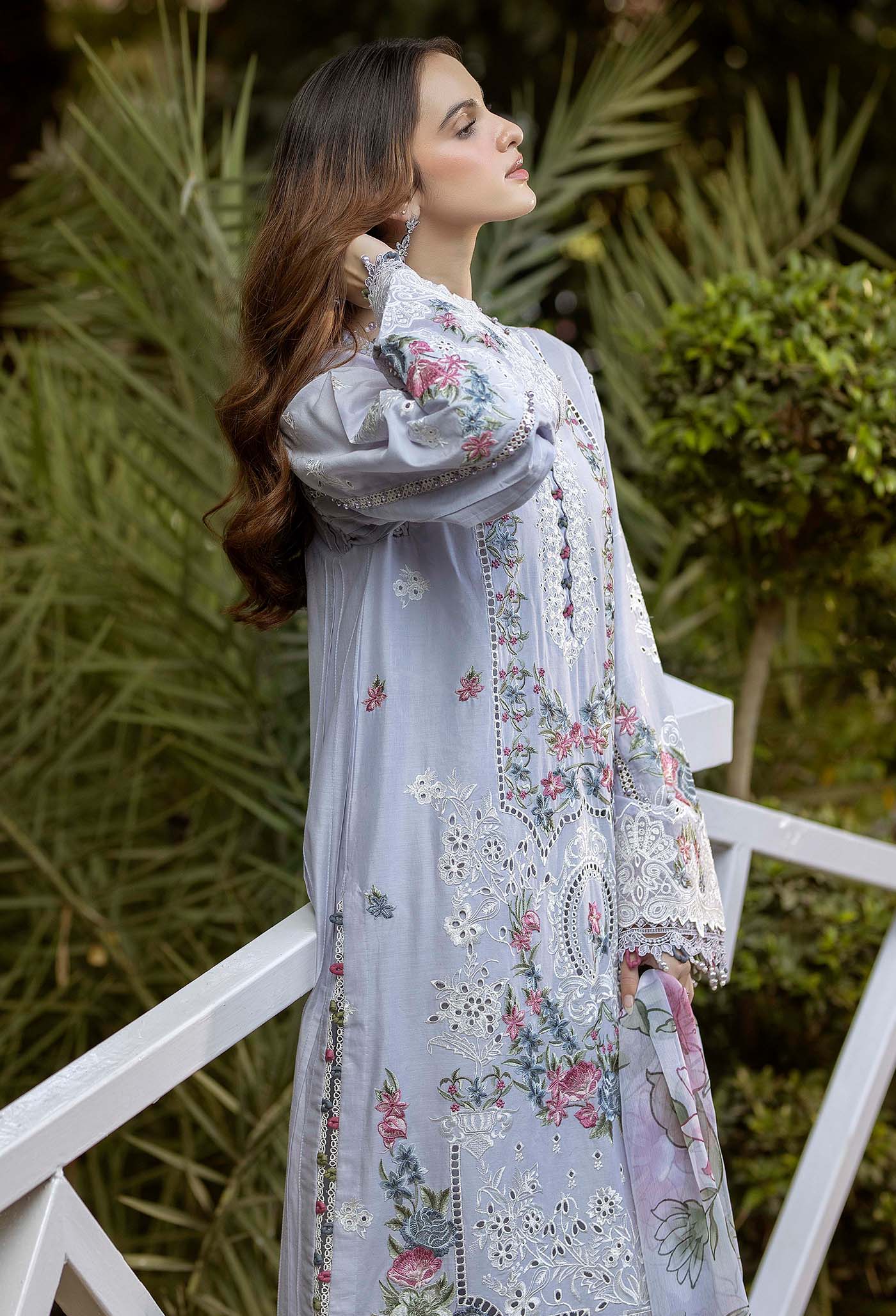Adan's Libas Gardenia Embroiderd Unstitched Lawn 3 Piece