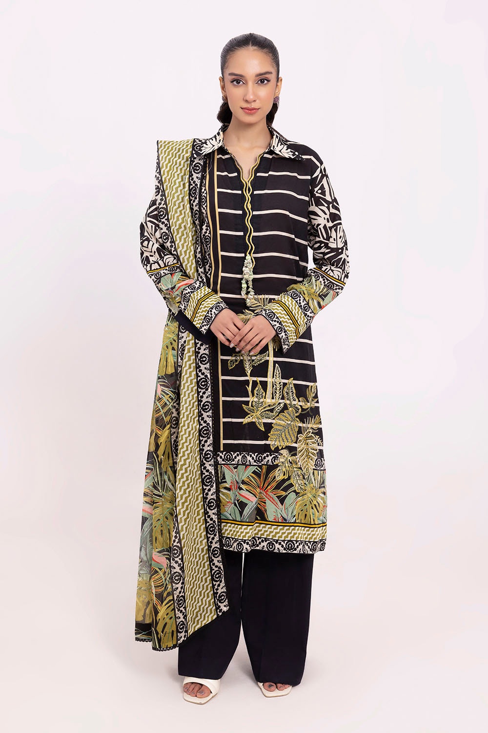 Tangerine By Gul Ahmed Embroidered Printed Summer Lawn'25 Unstitched 3pcs