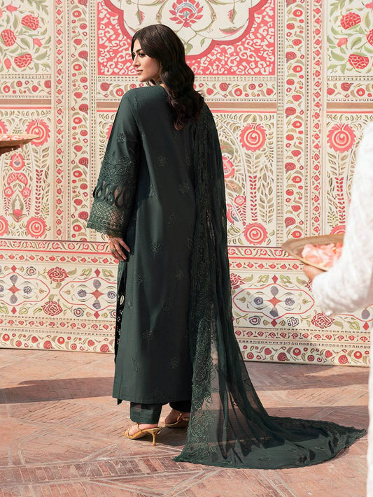 Husn Jahan By Mahnur Embroidered Luxury Lawn Unstitched 3pcs - Jotey