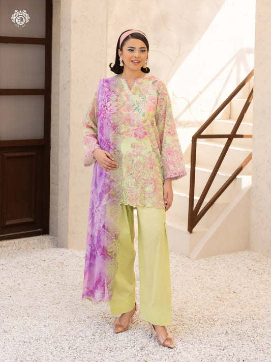 Morja By Gull Jee Vol-12 Embroidered Digital Printed Lawn Unstitched 3Pcs