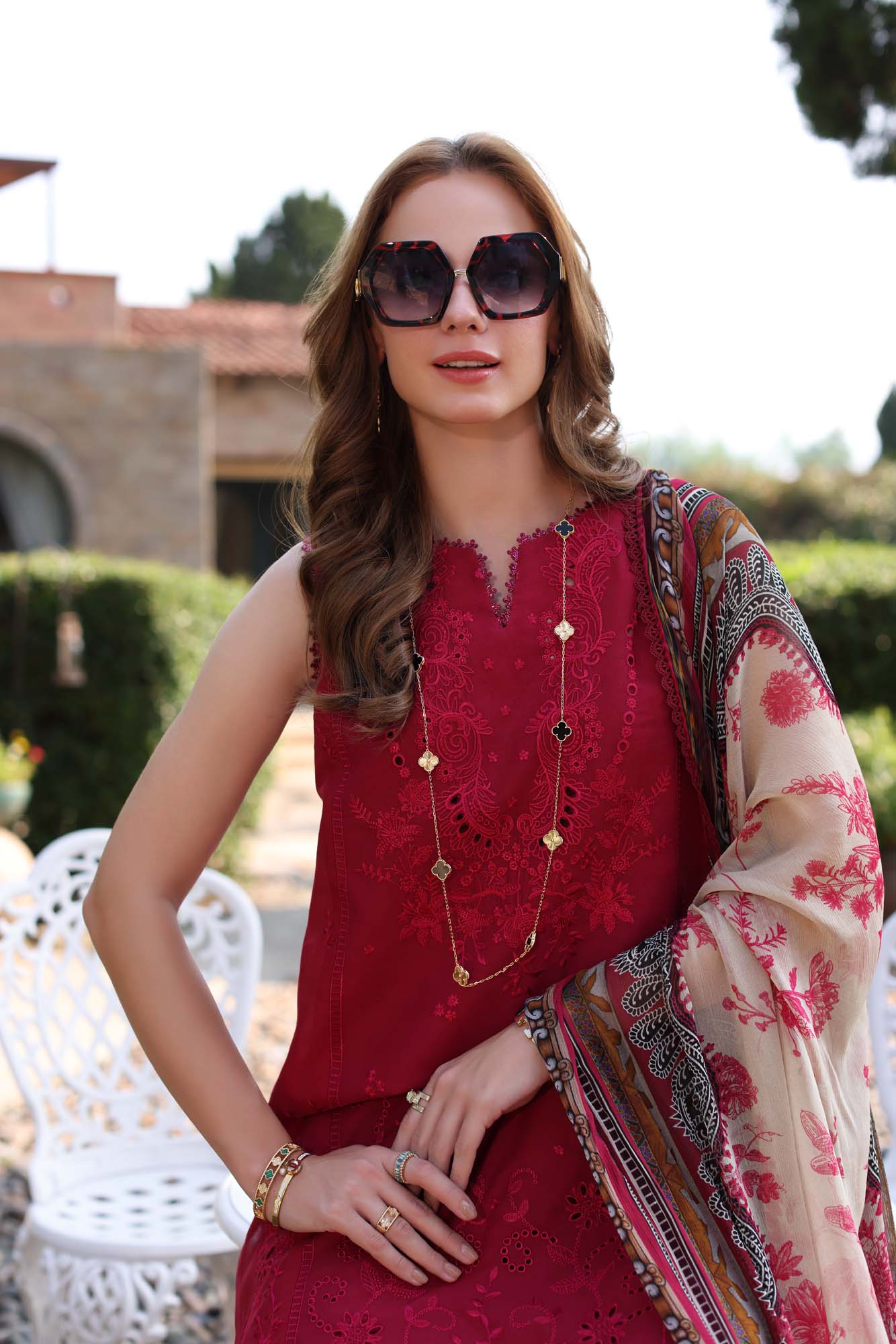 Noor By Saadia Asad Eid Luxe Printkari Embroidered Lawn Unstitched 3pcs