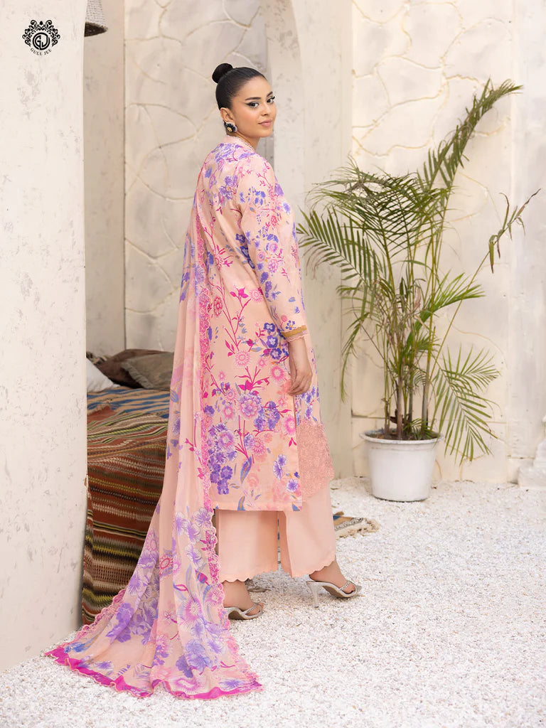 Mishaal By Gull Jee Embroidered Edit'26 Digital Printed Lawn Unstitched 3Pcs