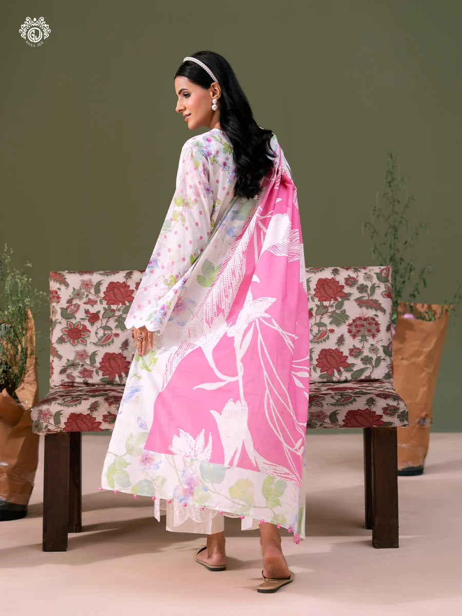 Bloom By Gull Jee Embroidered Digital Printed Lawn Unstitched 3Pcs