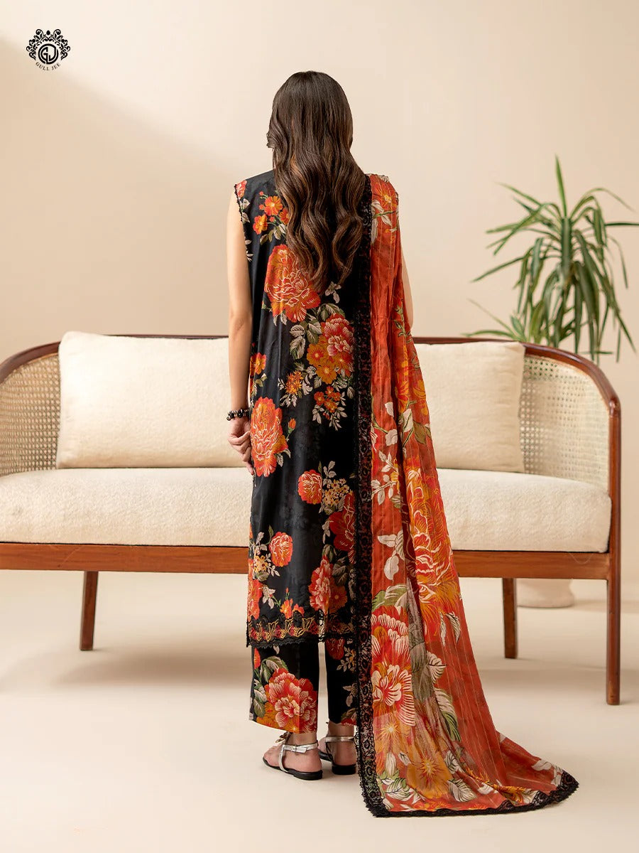 Ziva By Gull Jee Embroidered Digital Printed Lawn Unstitched 3 Piece