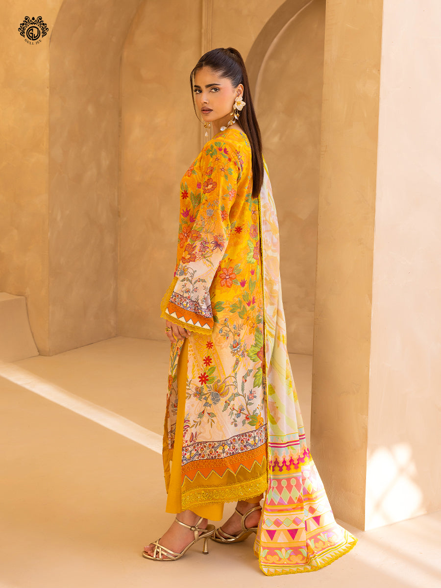 GullBano By Gull Jee Embroidered Edit'26 Digital Printed Lawn Unstitched 3Pcs