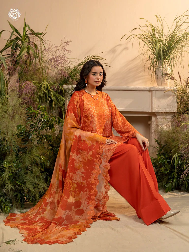 Morja By Gull Jee Vol-10 Embroidered Digital Printed Lawn Unstitched 3 Piece