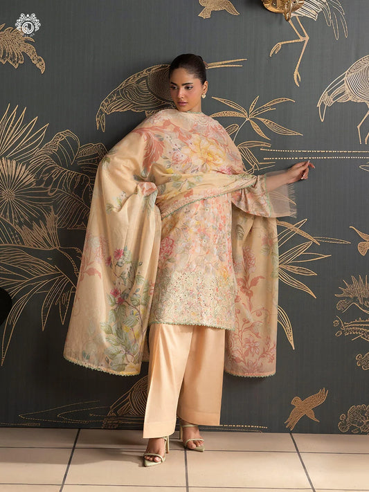 Mishaal By Gull Jee Embroidered Edit'26 Digital Printed Lawn Unstitched 3Pcs