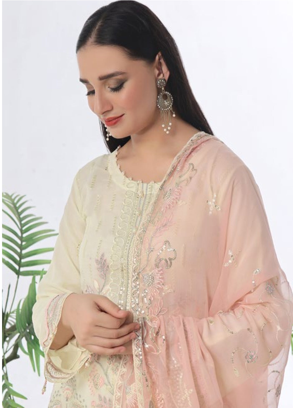 Chandni Raatein By Bin Khalid Embroidered Chiffon Unstitched 3pcs